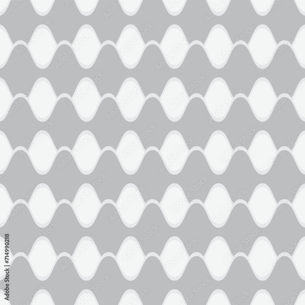 abstract modern grey wave line art on white.