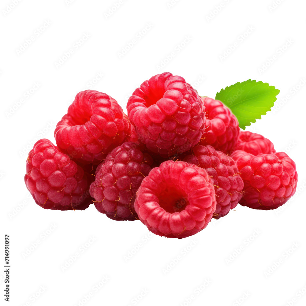 Raspberries on transparent background. Raspberries on transparent background.