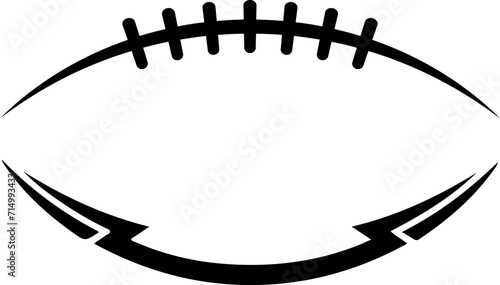 Football clip art design on plain white transparent isolated background for card, shirt, hoodie, sweatshirt, apparel, card, tag, mug, icon, poster or badge
