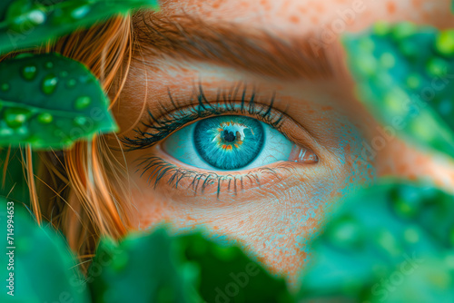 Fototapeta Naklejka Na Ścianę i Meble -  Gaze of Nature: Intimate Portrayal for Earth Day Reflection