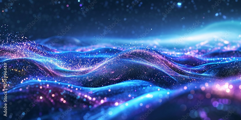 A mesmerizing blue and purple galaxy background Generative AI