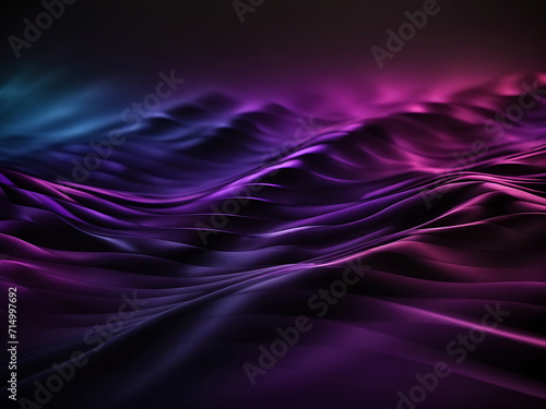 Black deep purple abstract modern background for design. Geometric shape. 3d effect. Lines, triangles, angles. Color gradient. Dark shades. Colourful. Metal, metallic design.