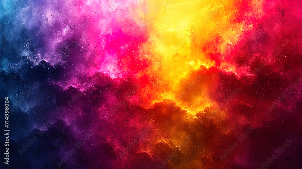 A gradient background, like a magic radiance, goes from lemon yellow to rich fuchsia