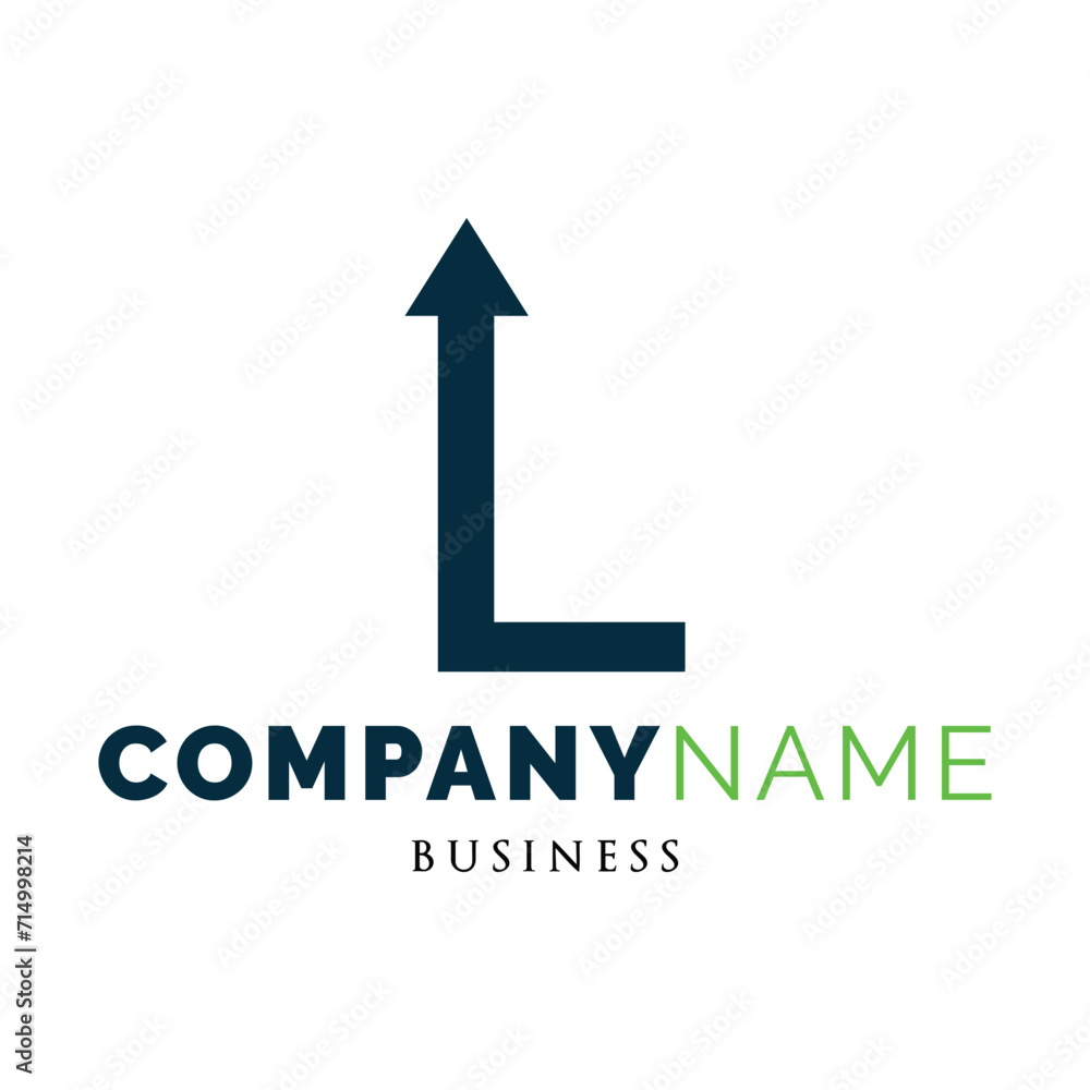 Initial Letter L Arrow Up Icon Logo Design Template Initial Letter L Arrow Up Icon Logo Design Template