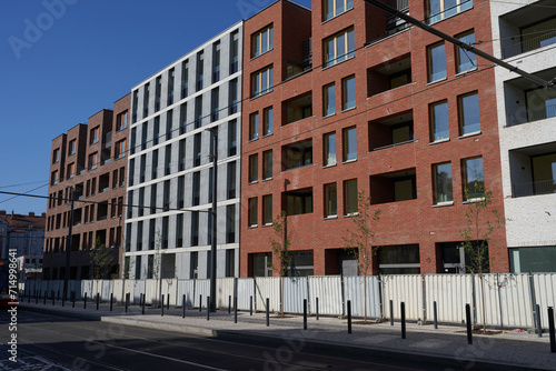 Prague, Czech Republic - July 5, 2023 -  Smichov City - new office buildings on a sunny summer morning © Ivo