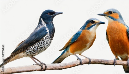 collection of the most common european birds in png isolated with transparent background © Charlotte