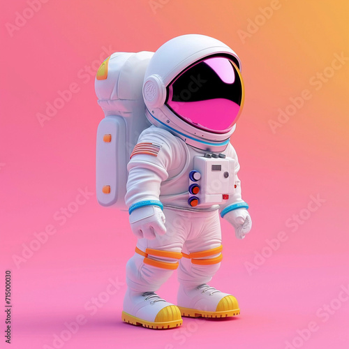 3d style astronaut character, Generative AI