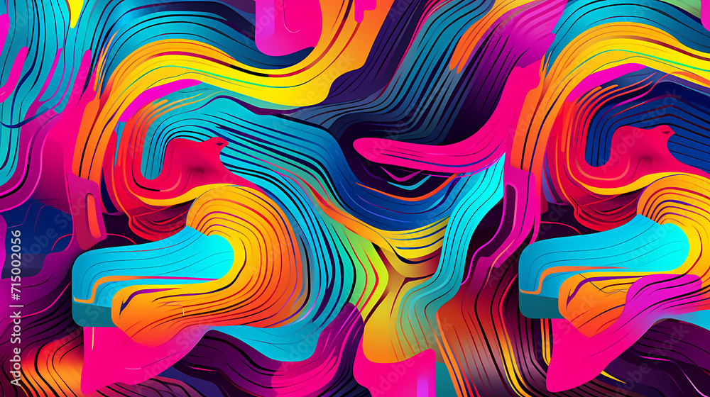 Obraz premium Abstract seamless doodle background, artistic background