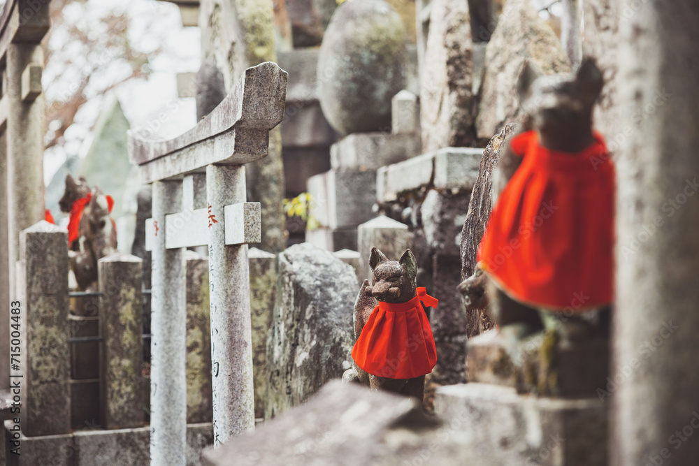 Dog shrines at Fushimi Inari