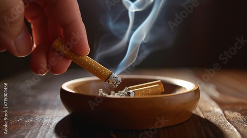 A person smoking a cigarette Generative AI