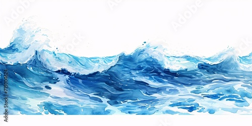 A large blue wave in the ocean Generative AI