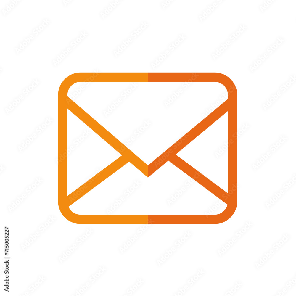 Gmail minimal outline icon on white background Gmail minimal outline icon on white background