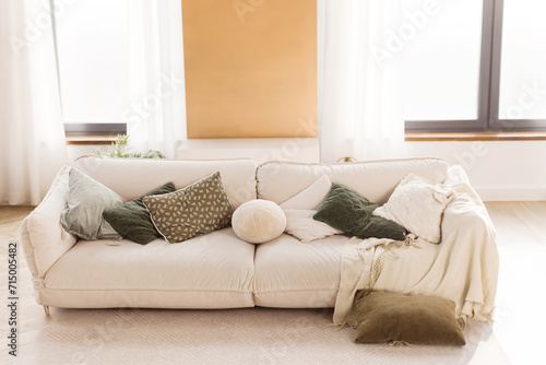 Light room with white sofa