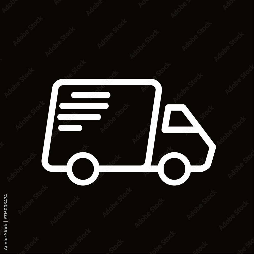 Minimal black delivery icon Minimal black delivery icon