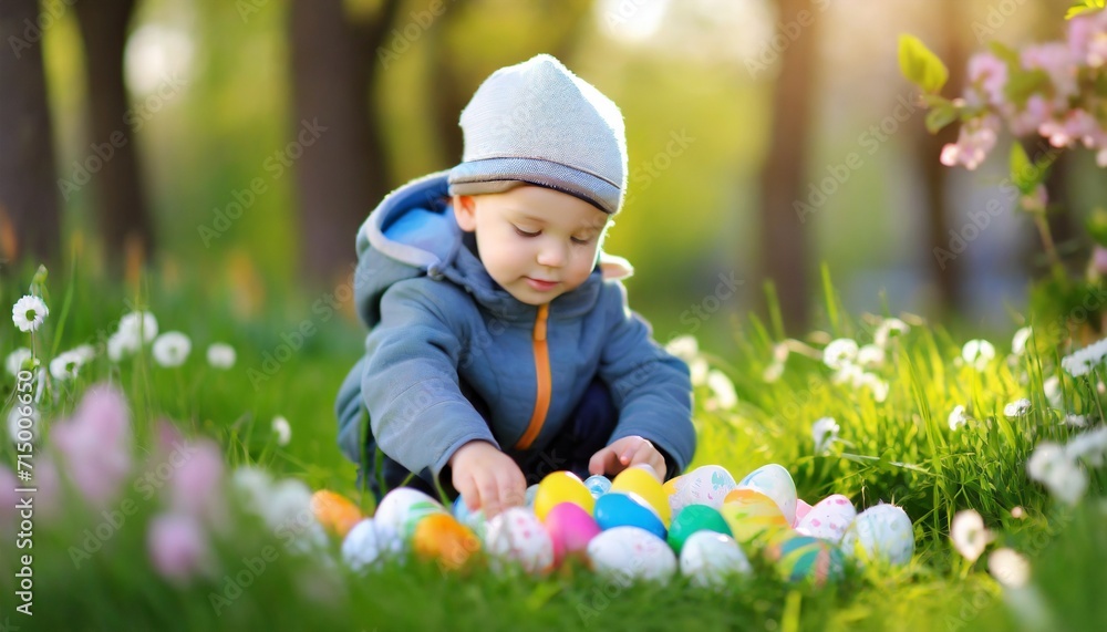 Child participating in an Easter Egg Hunt - Colorful Eggs assorted with Child hands grabbing the Egg. Image for Easter. Child participating in an Easter Egg Hunt - Colorful Eggs assorted with Child hands grabbing the Egg. Image for Easter.