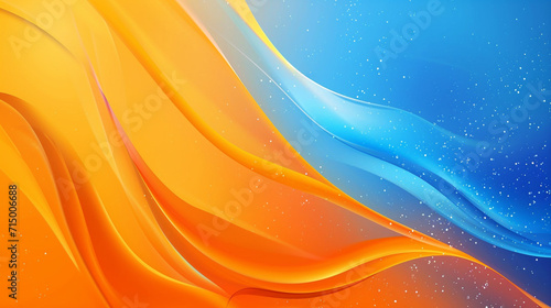 bright orange and blue banner background. PowerPoint and Business background.