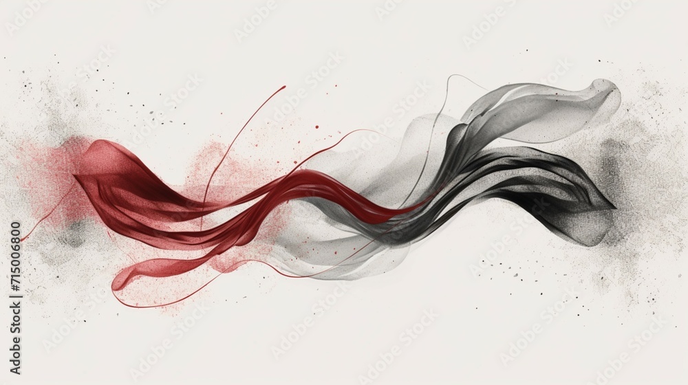 hand sketched vector ribbon banner minimalist style Ai Generative hand sketched vector ribbon banner minimalist style Ai Generative