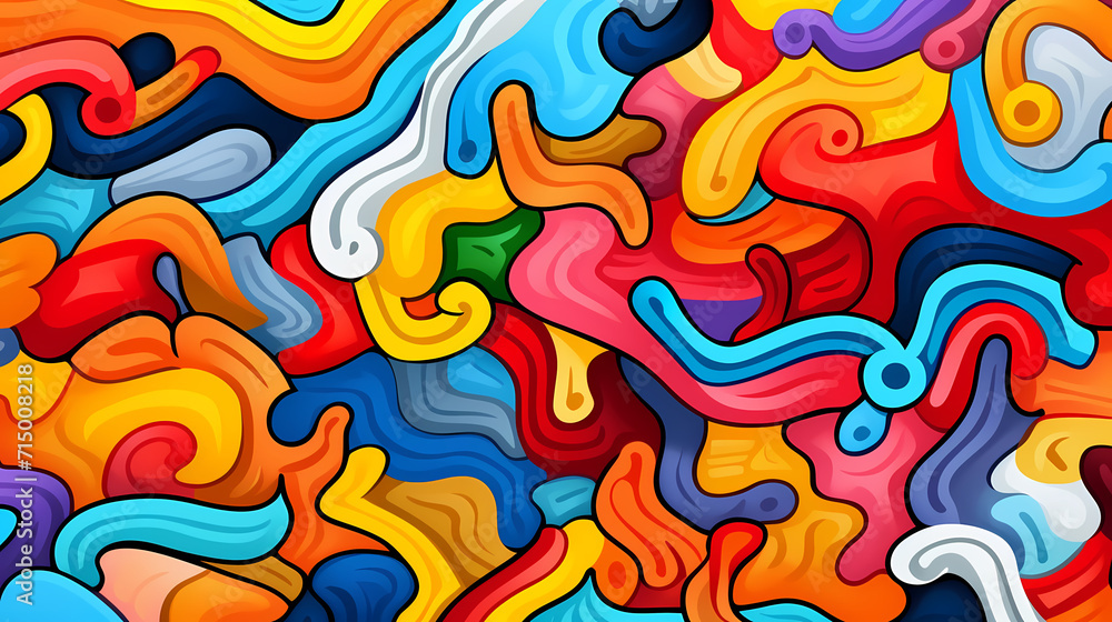 Abstract seamless doodle background, artistic background