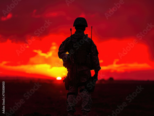 silhouette of a soldier