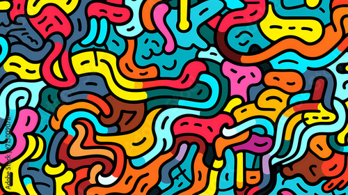 Abstract seamless doodle background  artistic background