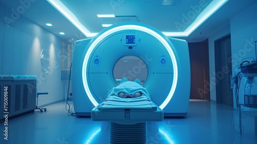 A person lying in a MRI machine Generative AI
