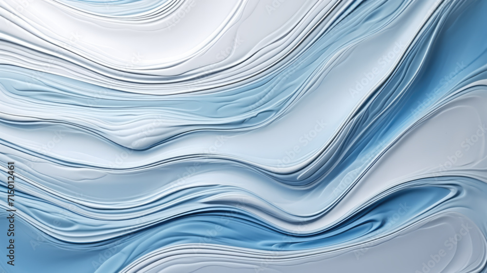 Luxury abstract dynamic smooth waves in shades of blue. Trendy blue and white abstract background and wallpaper. Can be used for many themes. Movement composition for yours poster, design, header.