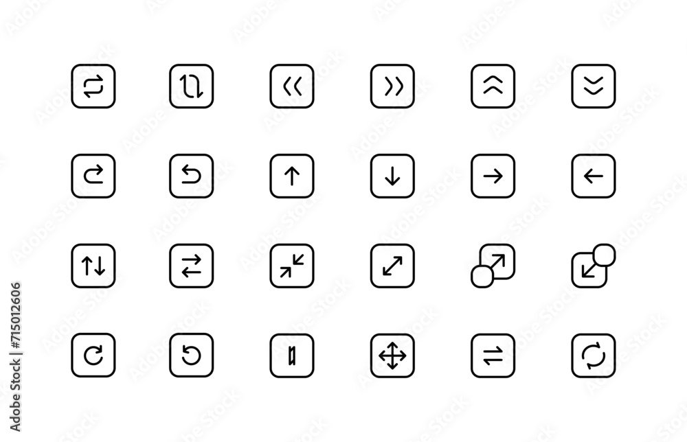 Black vector arrows collection. Arrow vector icon. Modern simple arrows. Collection different Arrows on flat style for web design or interface. Direction symbols - vector illustration Black vector arrows collection. Arrow vector icon. Modern simple arrows. Collection different Arrows on flat style for web design or interface. Direction symbols - vector illustration