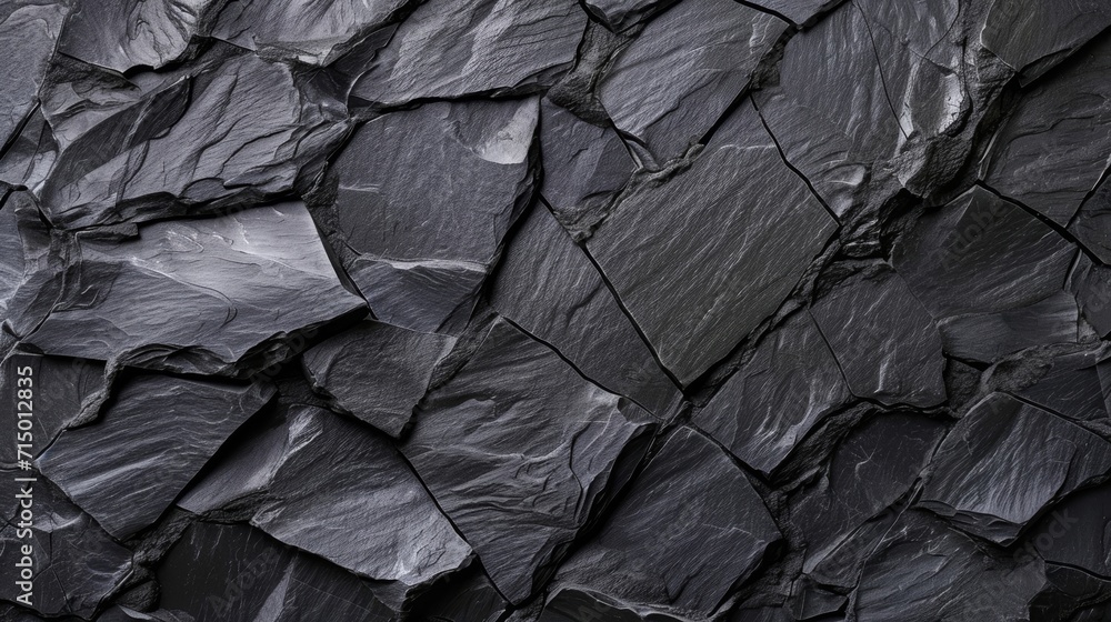 Close-up of a dark slate texture with natural patterns. Close-up of a dark slate texture with natural patterns.