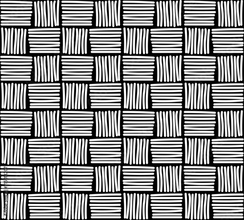 Vector seamless texture in the form of a geometric pattern of linear and perpendicular lines on a gray background