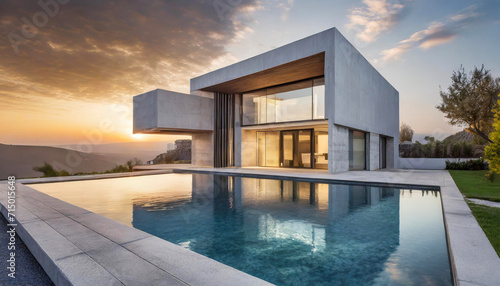 Cubic Tranquility: The Ultimate Modern Villa with a Pool © Aminur