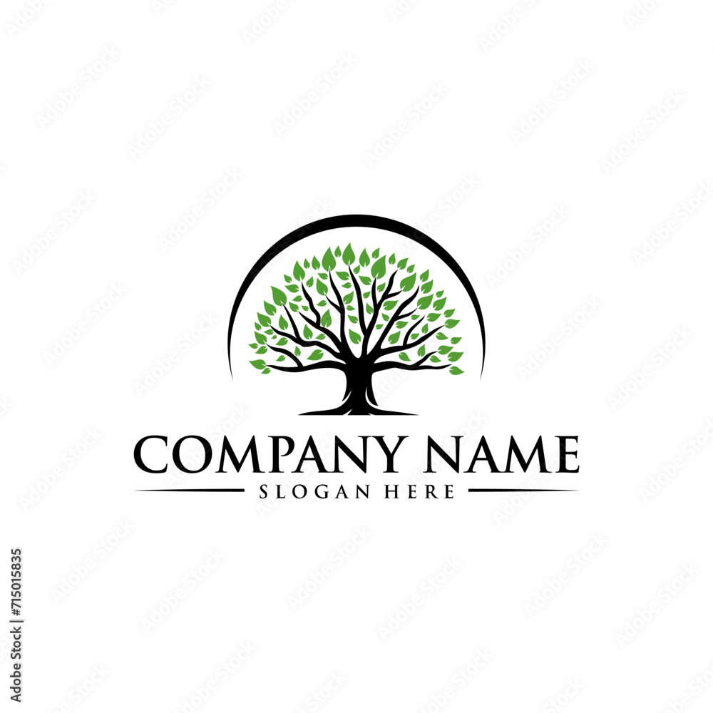 Tree icon concept logo Tree icon concept logo