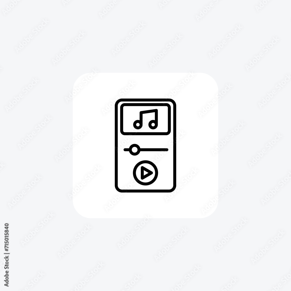 Music Player black outline icon , vector, pixel perfect, illustrator file Music Player black outline icon , vector, pixel perfect, illustrator file