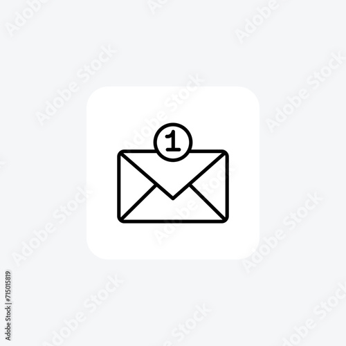 Email black outline icon , vector, pixel perfect, illustrator file