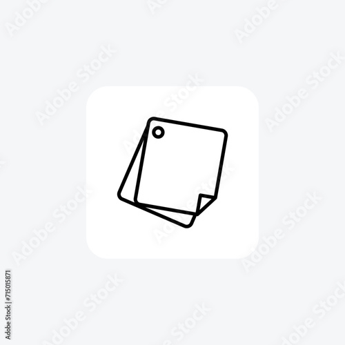 Notes black outline icon , vector, pixel perfect, illustrator file