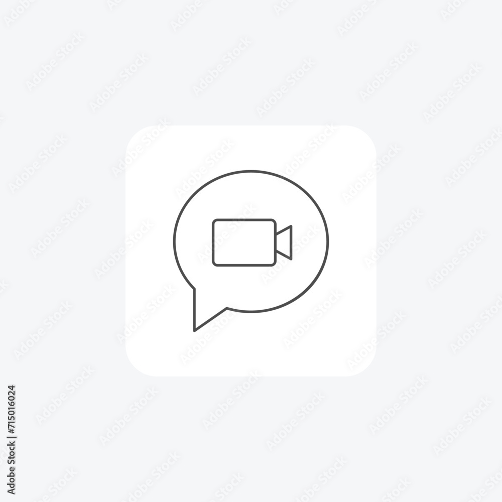 Chat grey thin line icon , vector, pixel perfect, illustrator file Chat grey thin line icon , vector, pixel perfect, illustrator file