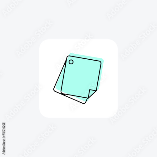 Notes color shadow line icon , vector, pixel perfect, illustrator file