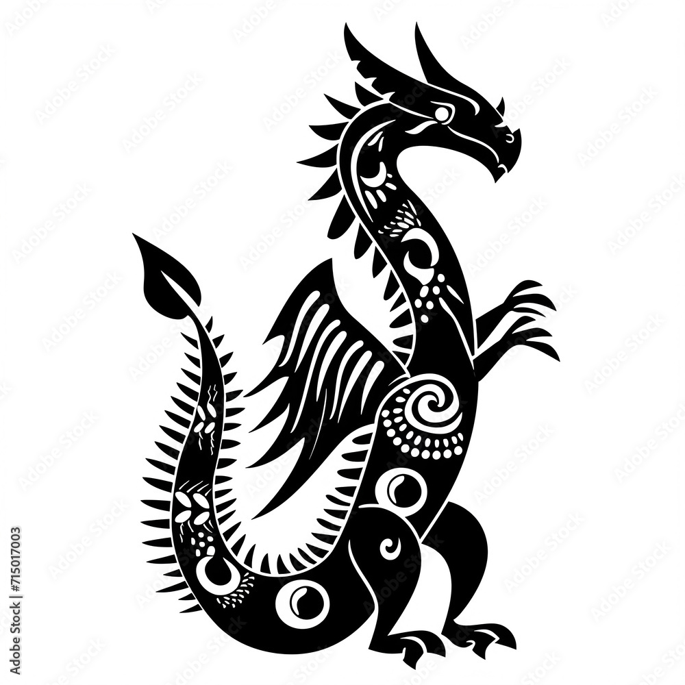 Wato Collection · Totem Animal · Spiritual animal symbol · Black and white Modern Graphic Animal · Wildlife · Tribal Art · Shamanic Art