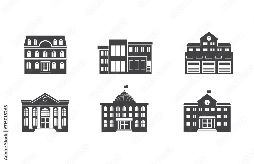 Buildings line icons. Bank, Hotel, Courthouse. City, Real estate, Architecture buildings icons. Hospital, town house, museum.1 Buildings line icons. Bank, Hotel, Courthouse. City, Real estate, Architecture buildings icons. Hospital, town house, museum.1