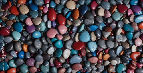 Shiny pebbles on a beach