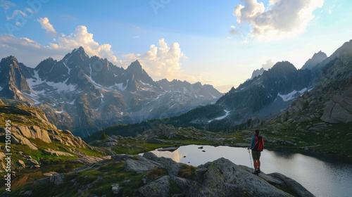A photo depicting the thrill of exploring the untamed wilderness in the heart of the Alps