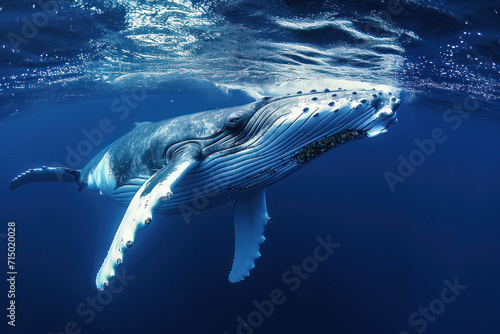 Humpback whale in the tropical waters of Tonga © Kateryna