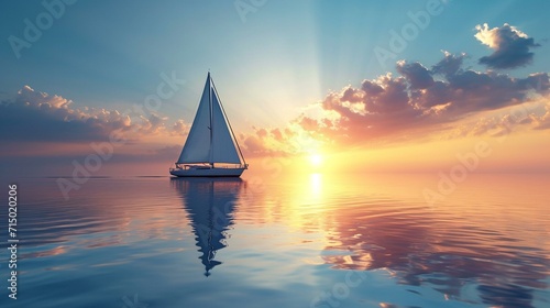 A sailboat sailing smoothly on calm waters, symbolizing the optimism of navigating through life's challenges. [Sailboat on calm waters