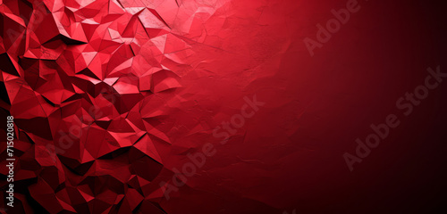 Sharp red polygons on a smooth red background. photo
