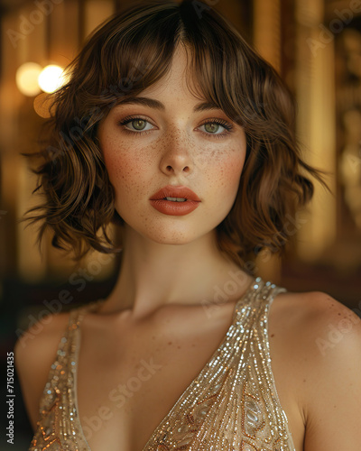 Zeitreise der Eleganz: Die Weibliche Influencerin der 1930er Jahre im Glanz des Goldenen Hollywoods