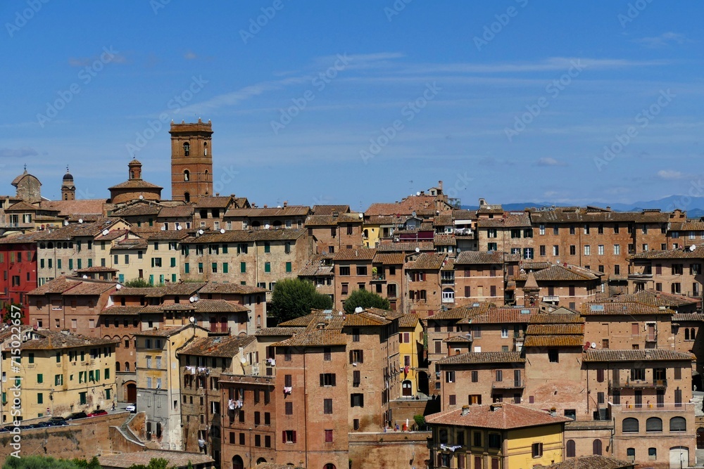 Vue panoramique sur la ville de Sienne