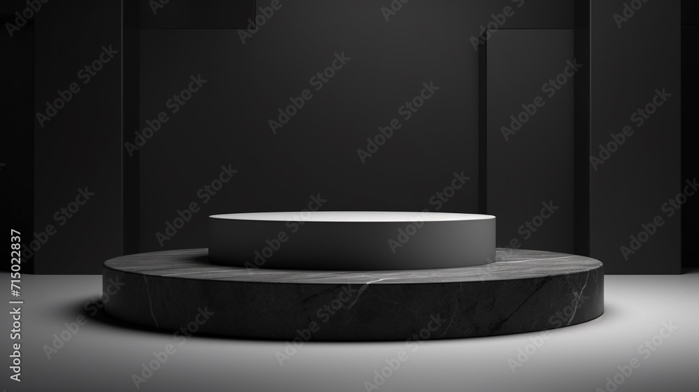 illustration of an empty base and podium for a product illustration of an empty base and podium for a product