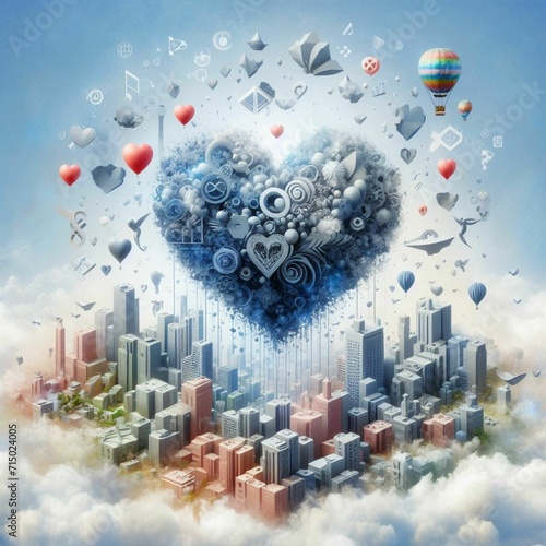 Abstract or conceptual images that represent ideas such as love, freedom or success (Generative Ia)