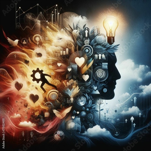 Abstract or conceptual images that represent ideas such as love, freedom or success (Generative Ia)