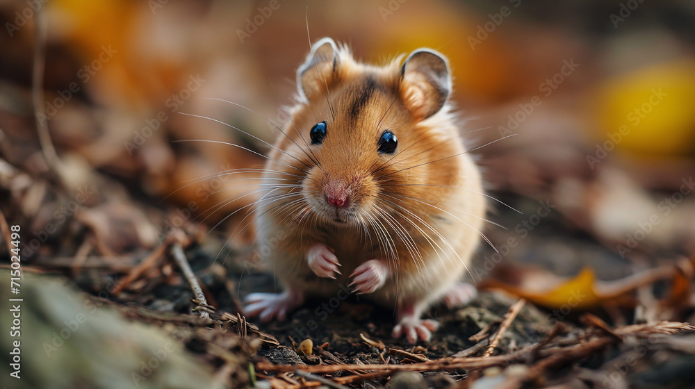 Adorable black bellied hamster standing upright Adorable black bellied hamster standing upright