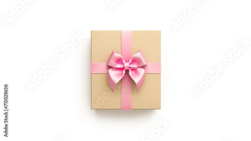gift box on white, gift box with a bow